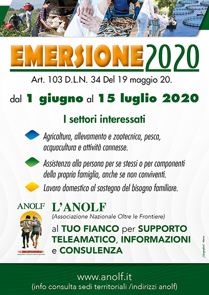 Manifesto ANOLF su Emersione 2020